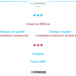 Le département « contentieux » de RESSOURCE AVOCATS de nouveau classé par DECIDEURS en 2025