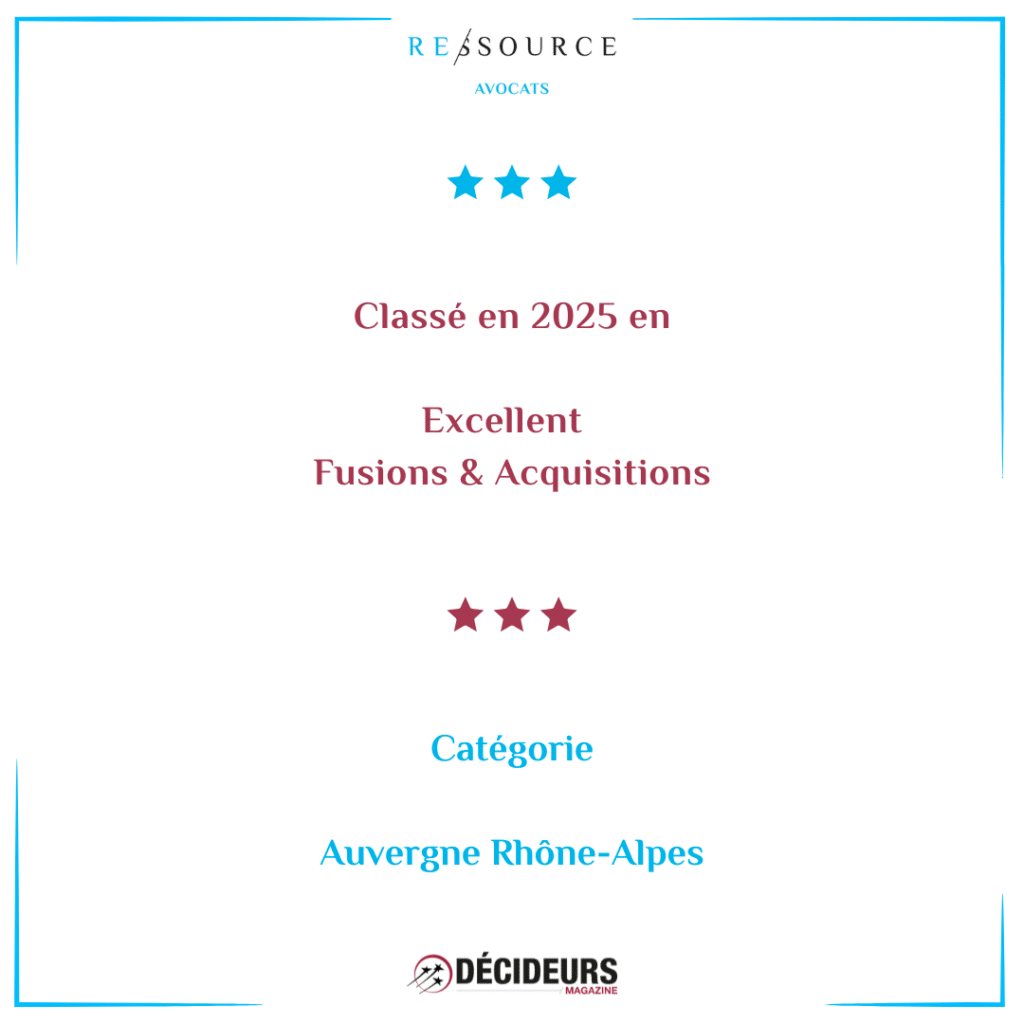 Ressource Avocats de nouveau distingué par Décideurs en Fusions & Acquisitions
