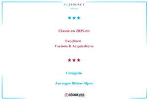 Ressource Avocats de nouveau distingué par Décideurs en Fusions & Acquisitions