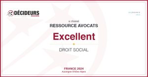 Décideurs Magazine a classé Ressource Avocats excellent en droit social 2024